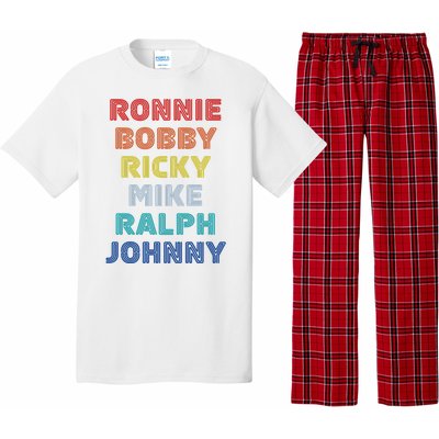 Retro Vintage Ronnie Bobby Ricky Mike Ralph And Johnny Pajama Set