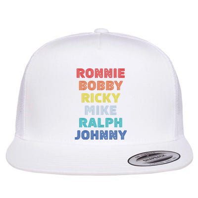 Retro Vintage Ronnie Bobby Ricky Mike Ralph And Johnny Flat Bill Trucker Hat