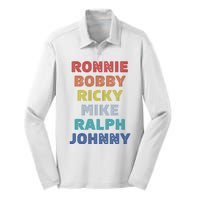 Retro Vintage Ronnie Bobby Ricky Mike Ralph And Johnny Silk Touch Performance Long Sleeve Polo