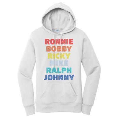 Retro Vintage Ronnie Bobby Ricky Mike Ralph And Johnny Women's Pullover Hoodie