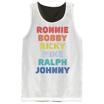 Retro Vintage Ronnie Bobby Ricky Mike Ralph And Johnny Mesh Reversible Basketball Jersey Tank