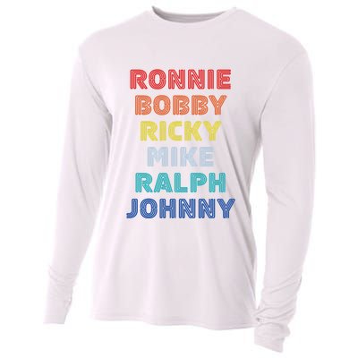 Retro Vintage Ronnie Bobby Ricky Mike Ralph And Johnny Cooling Performance Long Sleeve Crew
