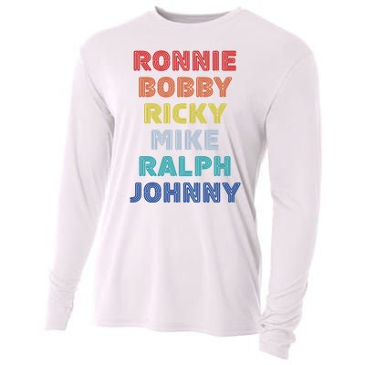 Retro Vintage Ronnie Bobby Ricky Mike Ralph And Johnny Cooling Performance Long Sleeve Crew