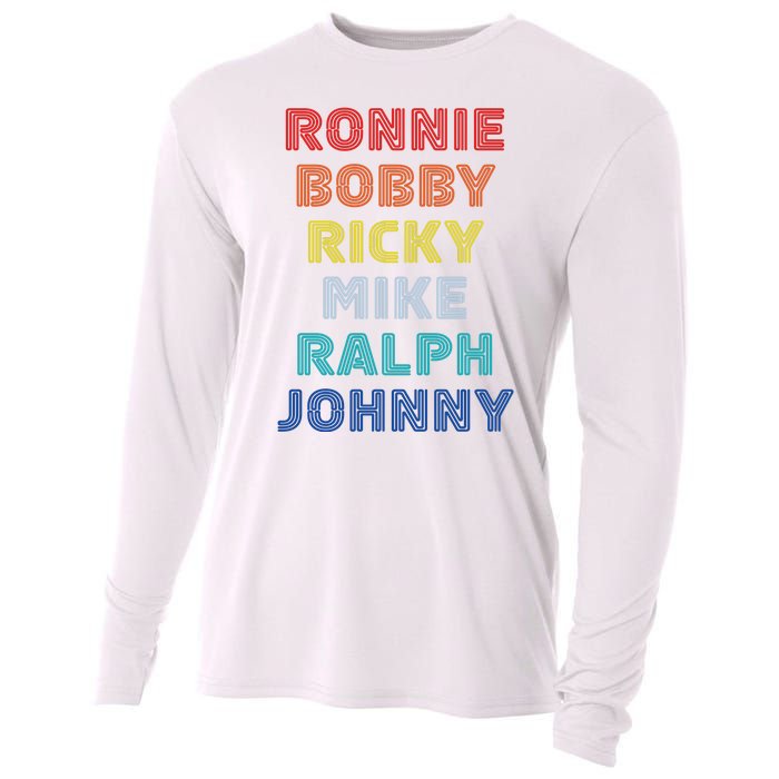 Retro Vintage Ronnie Bobby Ricky Mike Ralph And Johnny Cooling Performance Long Sleeve Crew