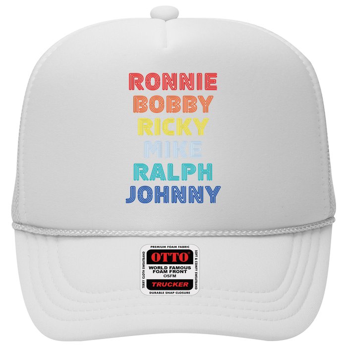 Retro Vintage Ronnie Bobby Ricky Mike Ralph And Johnny Trucker Hat