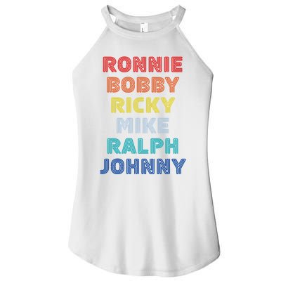 Retro Vintage Ronnie Bobby Ricky Mike Ralph And Johnny Women's Perfect Tri Rocker Tank