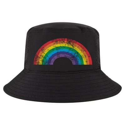 Rainbow Vintage Retro 70s 80s Style Gift Gift Cool Comfort Performance Bucket Hat