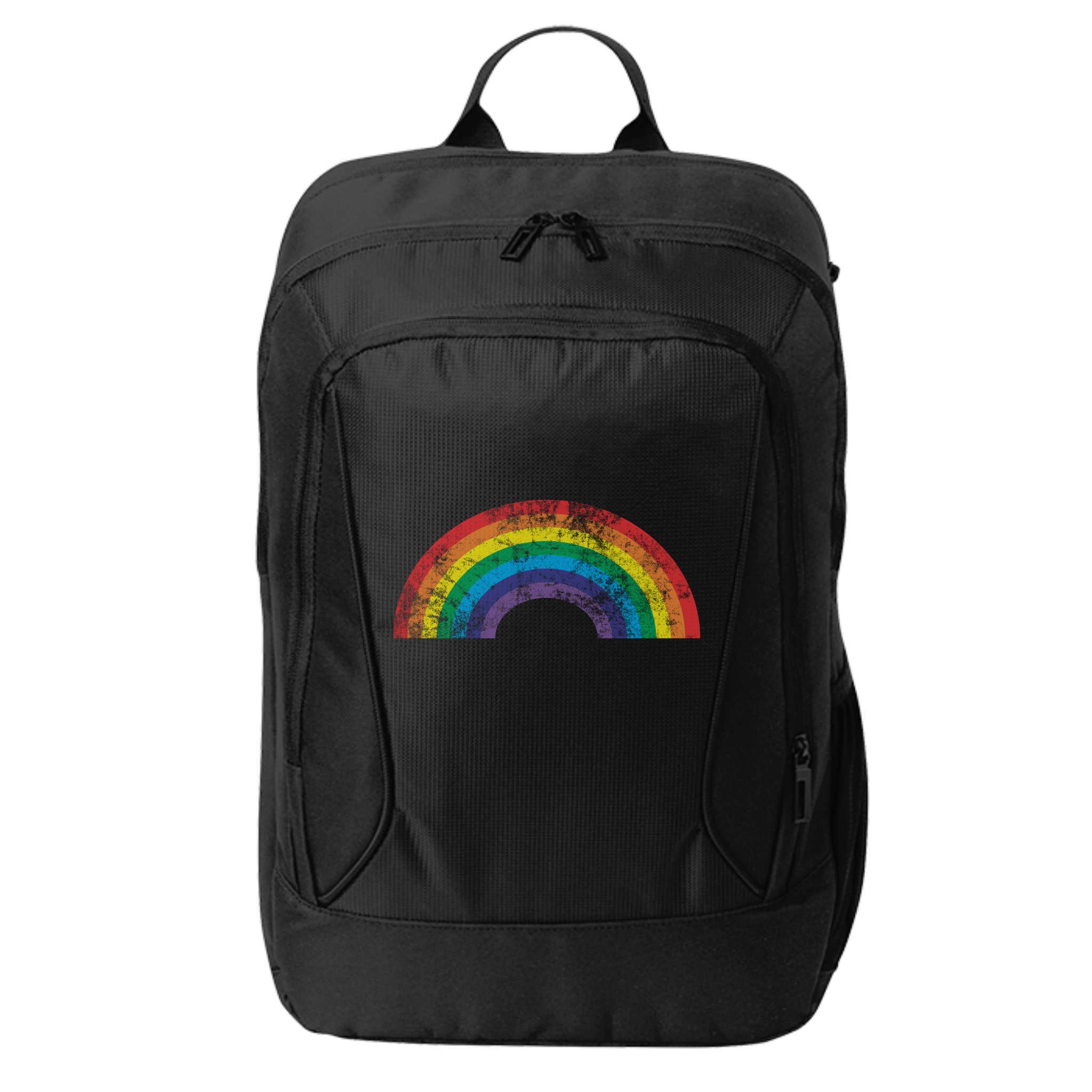 Rainbow Vintage Retro 70s 80s Style Gift Gift City Backpack