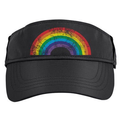 Rainbow Vintage Retro 70s 80s Style Gift Gift Adult Drive Performance Visor