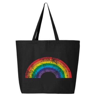 Rainbow Vintage Retro 70s 80s Style Gift Gift 25L Jumbo Tote