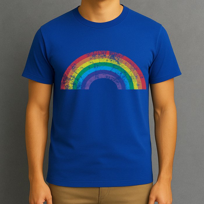Rainbow Vintage Retro 70s 80s Style Gift Gift T-Shirt