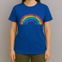 Rainbow Vintage Retro 70s 80s Style Gift Gift T-Shirt