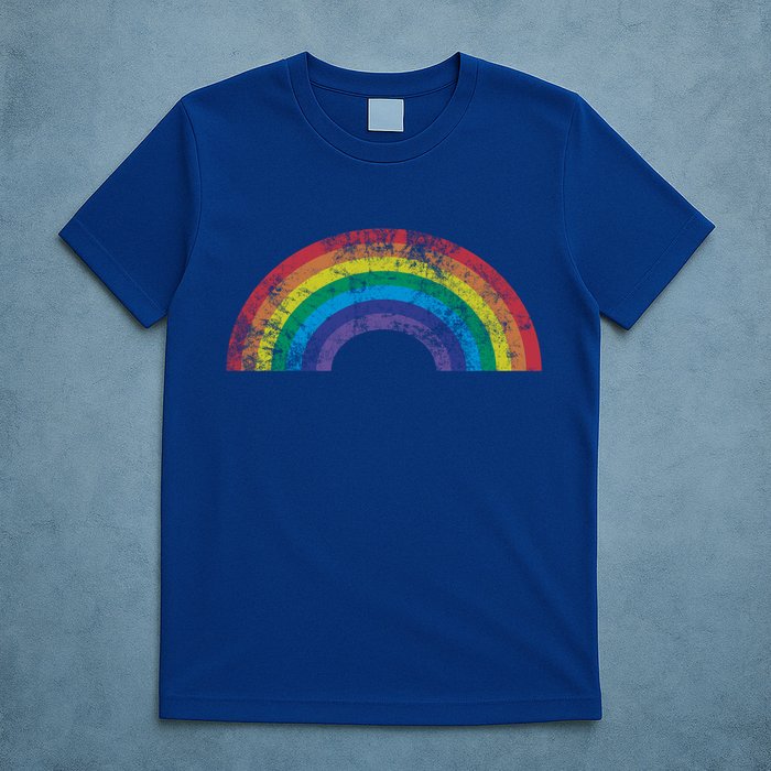 Rainbow Vintage Retro 70s 80s Style Gift Gift T-Shirt