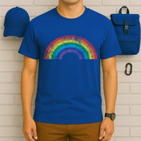 Rainbow Vintage Retro 70s 80s Style Gift Gift T-Shirt