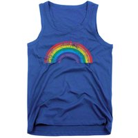 Rainbow Vintage Retro 70s 80s Style Gift Gift Tank Top