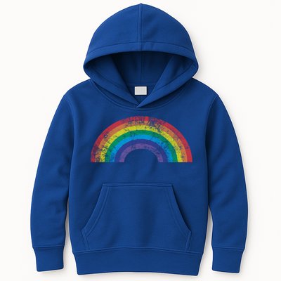Rainbow Vintage Retro 70s 80s Style Gift Gift Kids Hoodie