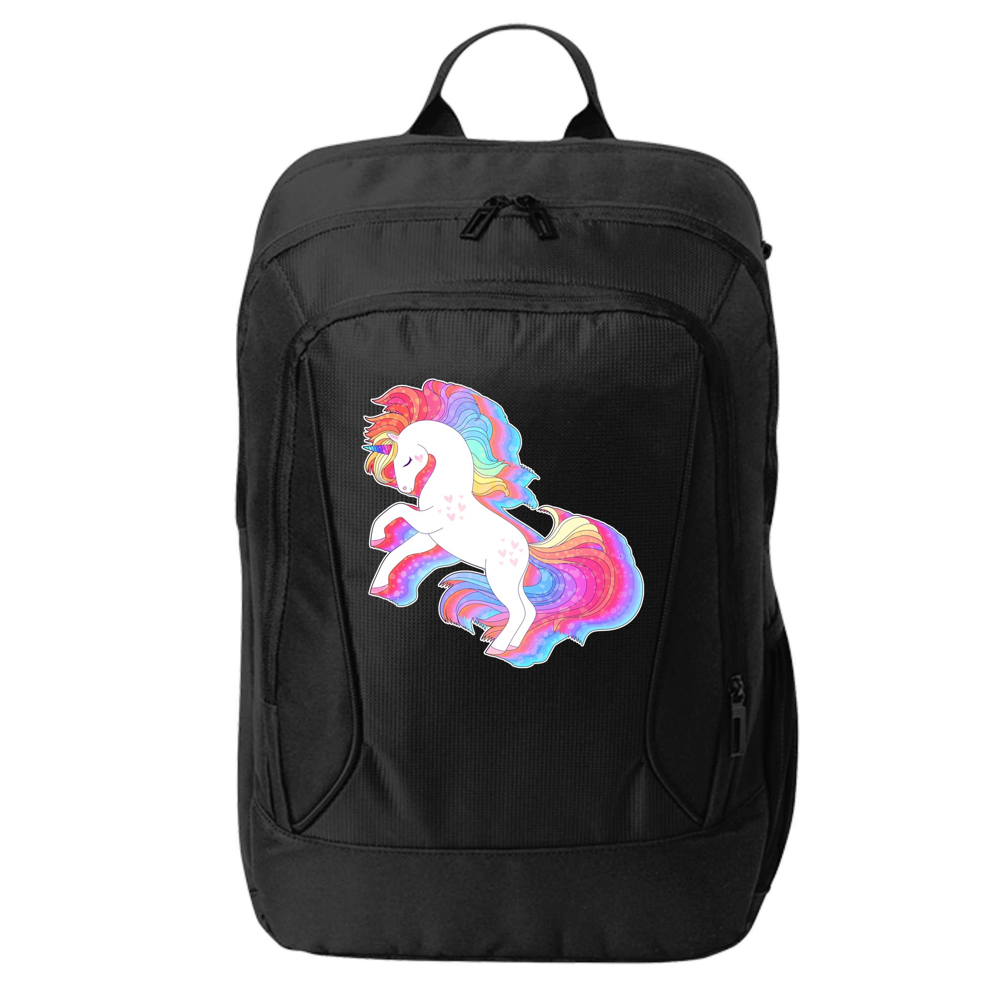 Retro Vintage Rainbow Unicorn City Backpack