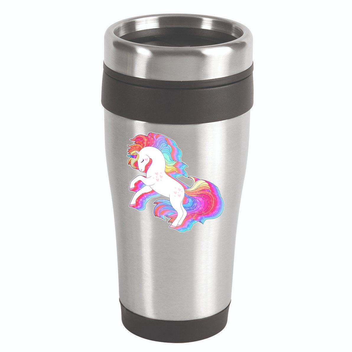 Retro Vintage Rainbow Unicorn 16oz Travel Tumbler