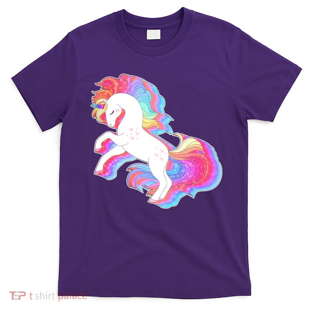 Retro Vintage Rainbow Unicorn T-Shirt