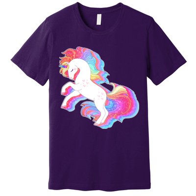Retro Vintage Rainbow Unicorn Premium T-Shirt
