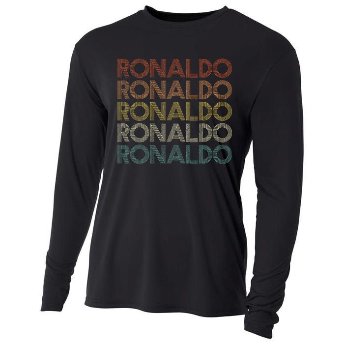 R.O.N.A.L.D.O Vintage Retro Cooling Performance Long Sleeve Crew