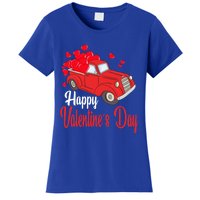 Retro Vintage Red Truck Carrying Hearts Happy Valentines Day Funny Gift Women's T-Shirt