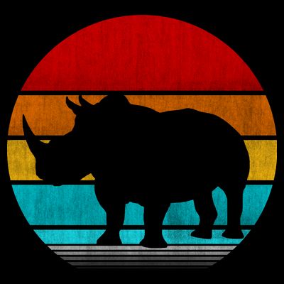 Retro Vintage Rhino T-Shirt