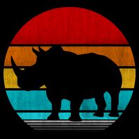 Retro Vintage Rhino Tall T-Shirt