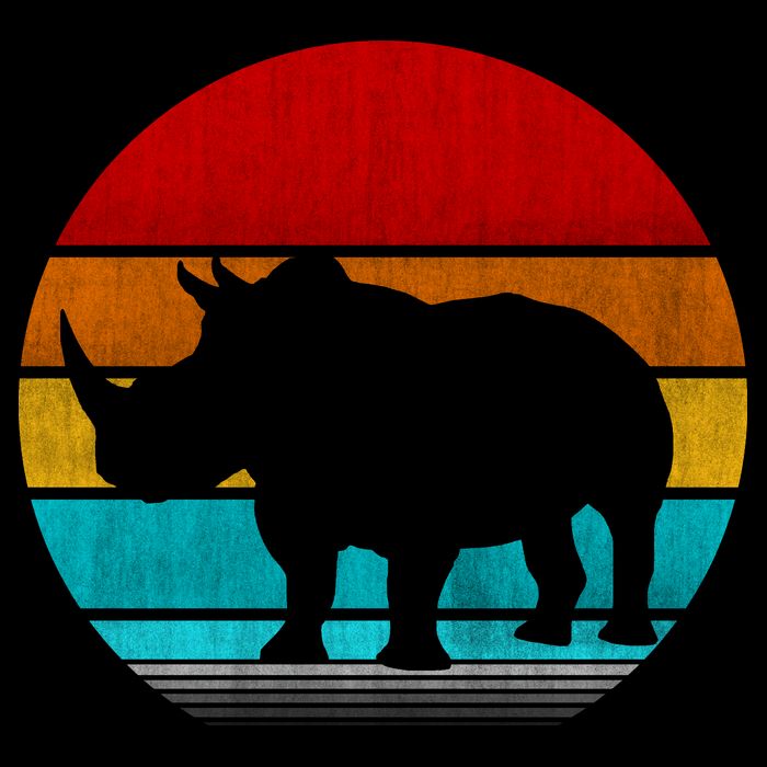 Retro Vintage Rhino Tall T-Shirt