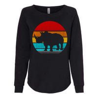 Retro Vintage Rhino Womens California Wash Sweatshirt