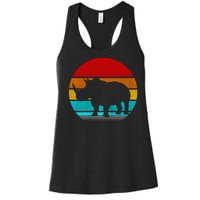 Retro Vintage Rhino Women's Racerback Tank