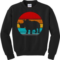 Retro Vintage Rhino Kids Sweatshirt