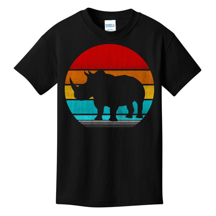 Retro Vintage Rhino Kids T-Shirt