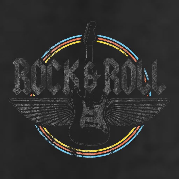 Retro Vintage Rock & Roll Guitar Wings Music Concert Band Beanie