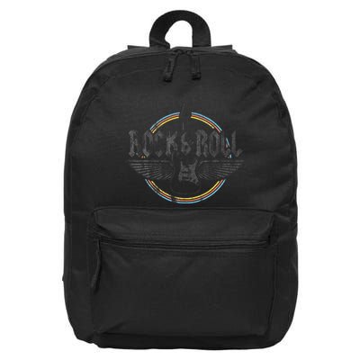 Retro Vintage Rock & Roll Guitar Wings Music Concert Band 16 in Basic Backpack