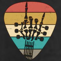 Retro Vintage Rock On Guitar Skeleton Beanie