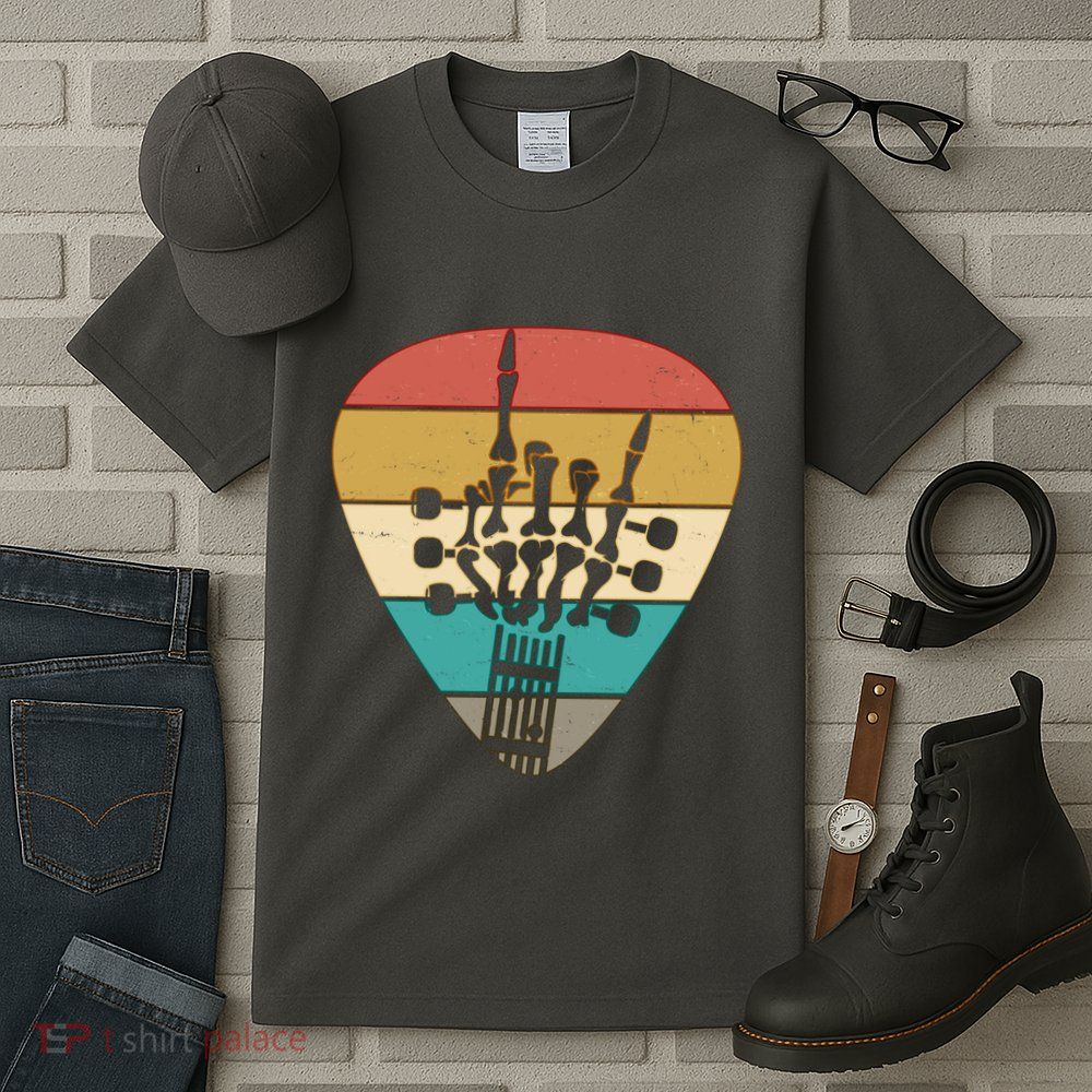 Retro Vintage Rock On Guitar Skeleton Tall T-Shirt