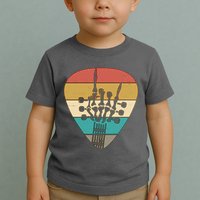 Retro Vintage Rock On Guitar Skeleton Toddler T-Shirt