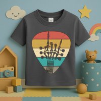 Retro Vintage Rock On Guitar Skeleton Toddler T-Shirt