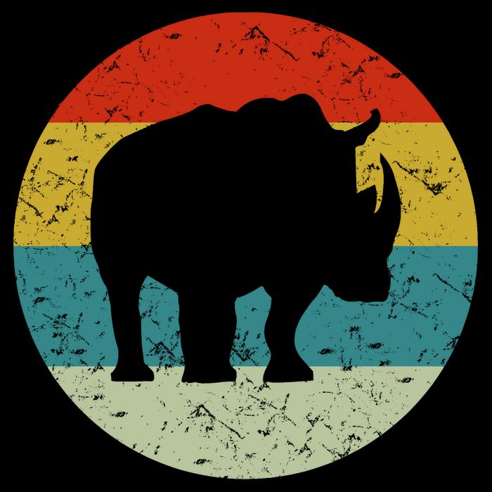 Retro Vintage Rhino Backpack