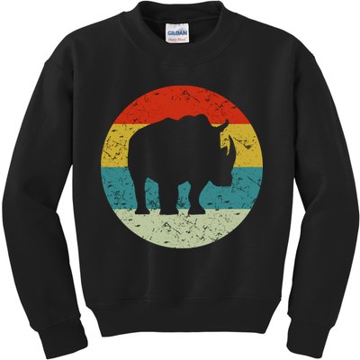 Retro Vintage Rhino Kids Sweatshirt