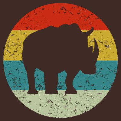 Retro Vintage Rhino T-Shirt