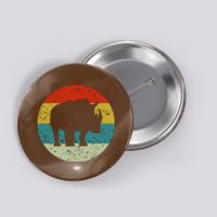 Retro Vintage Rhino Button