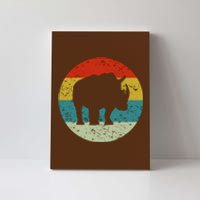 Retro Vintage Rhino Canvas