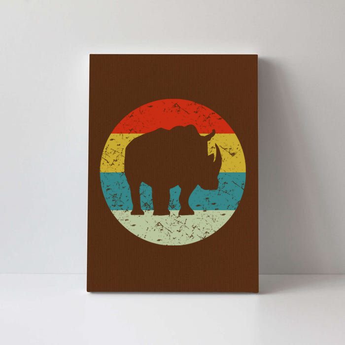 Retro Vintage Rhino Canvas