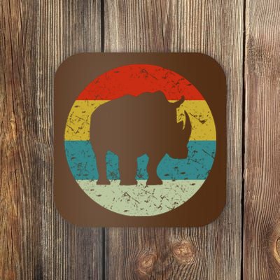 Retro Vintage Rhino Coaster