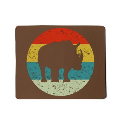 Retro Vintage Rhino Mousepad