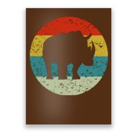 Retro Vintage Rhino Poster