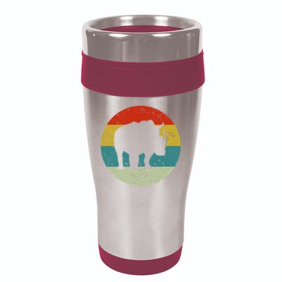 Retro Vintage Rhino 16oz Travel Tumbler