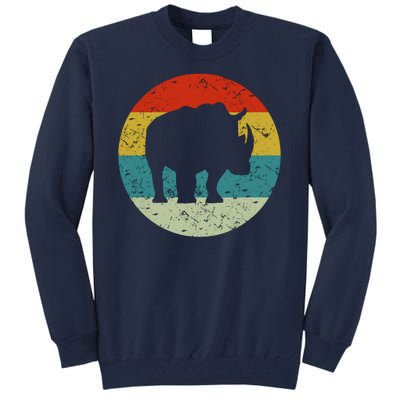 Retro Vintage Rhino Tall Sweatshirt